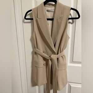 Cream Blazer Vest
